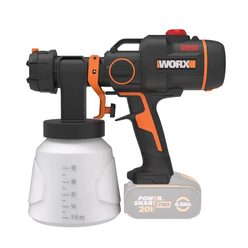 Краскопульт WORX WX020.9 20V бесщеточный аккумуляторный — детальное фото